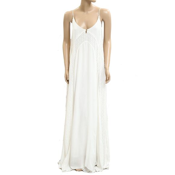 Free People Free-est Trail Of Flowers Maxi Dress Lace V-Neck Sleeveless M 283496 - Picture 5 of 8